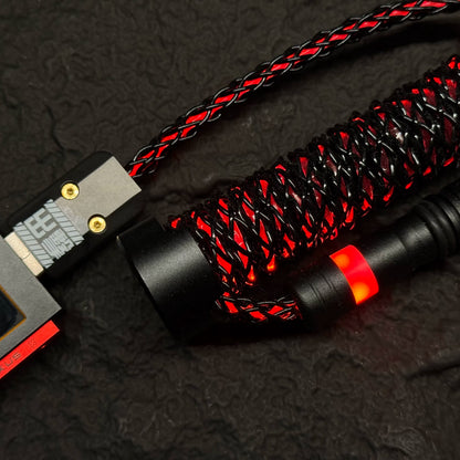 Customized manual data cable for mechanical keyboard with EVA theme design, Type-C TO USB-A Mechanical keyboard manual customization data cable