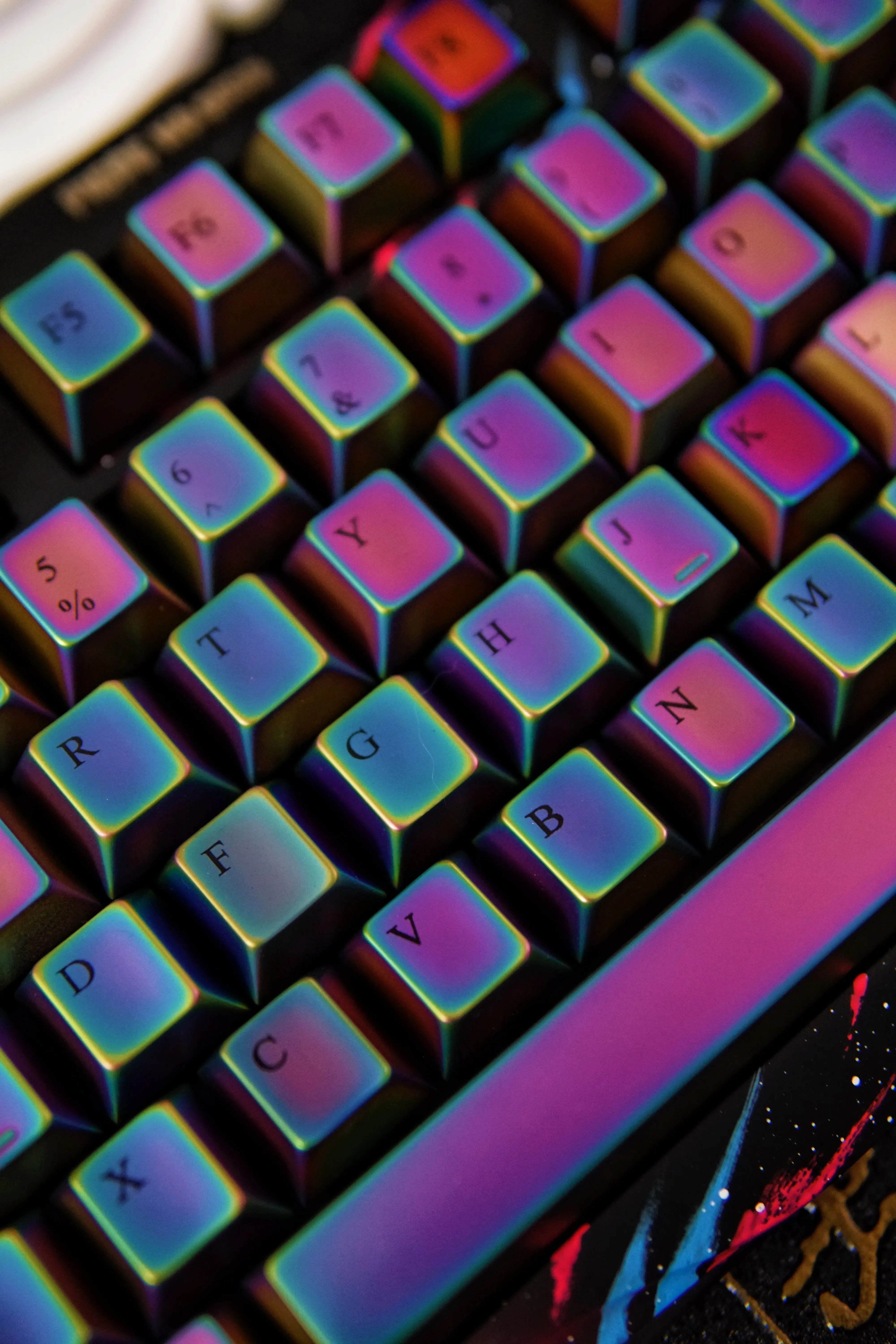 Colorful set personalized keycaps, zinc alloy colored metal decorative ...
