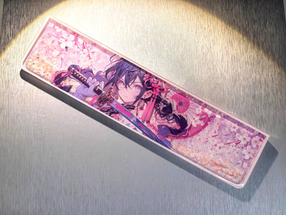 Sakura Girl with a Knife Keyboard Resin Handle, Palm Rest, Keyboard Peripheral Accessories