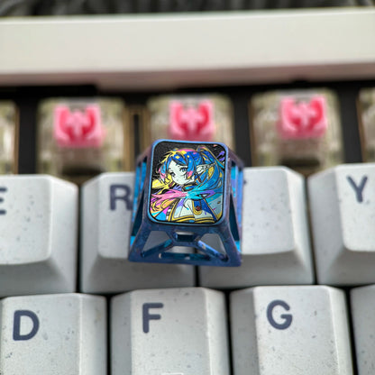 Titanium alloy 1U hollow titanium alloy personalized keycap collection, customizable, anime and game culture creative personalized keycaps. Mechanical keyboard decorative keycaps