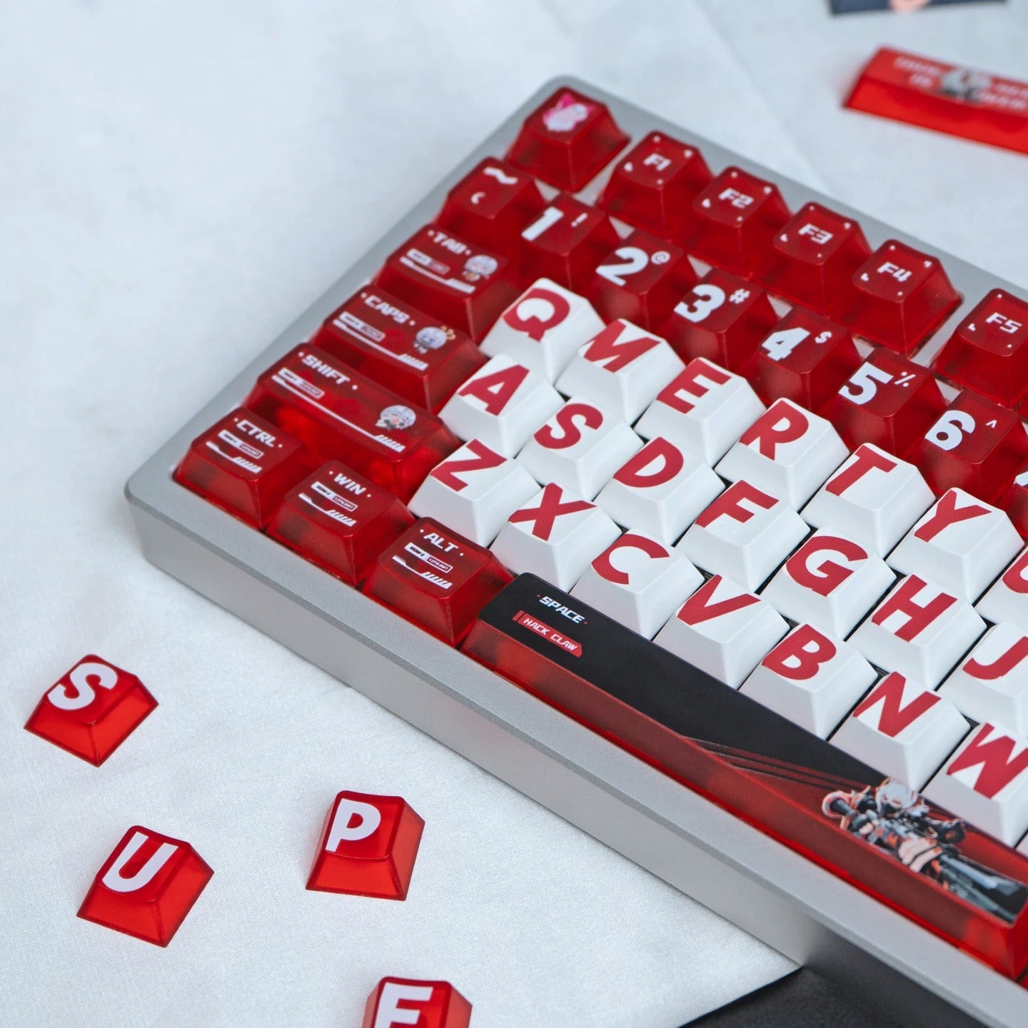 Delta Force themed design kit keycaps, custom set personalized keycap series，PBT+PC material, Original factory height, compatible with 61/64/68/75/84/87/104 mechanical keyboard keycap set