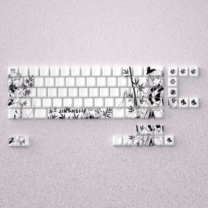 Wuthering Waves series, Jinhsi theme, original high PBT material compatible MX switch mechanical keyboard, anime game theme set keycaps, mechanical keyboard replacement keycap set