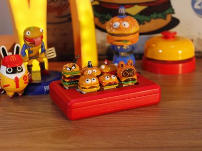 Clay Burger Image Design Personalized Keycaps, Cartoon Image Burger Fast Food Culture Creative Keycaps, Mechanical Keyboard Decorative Keycaps