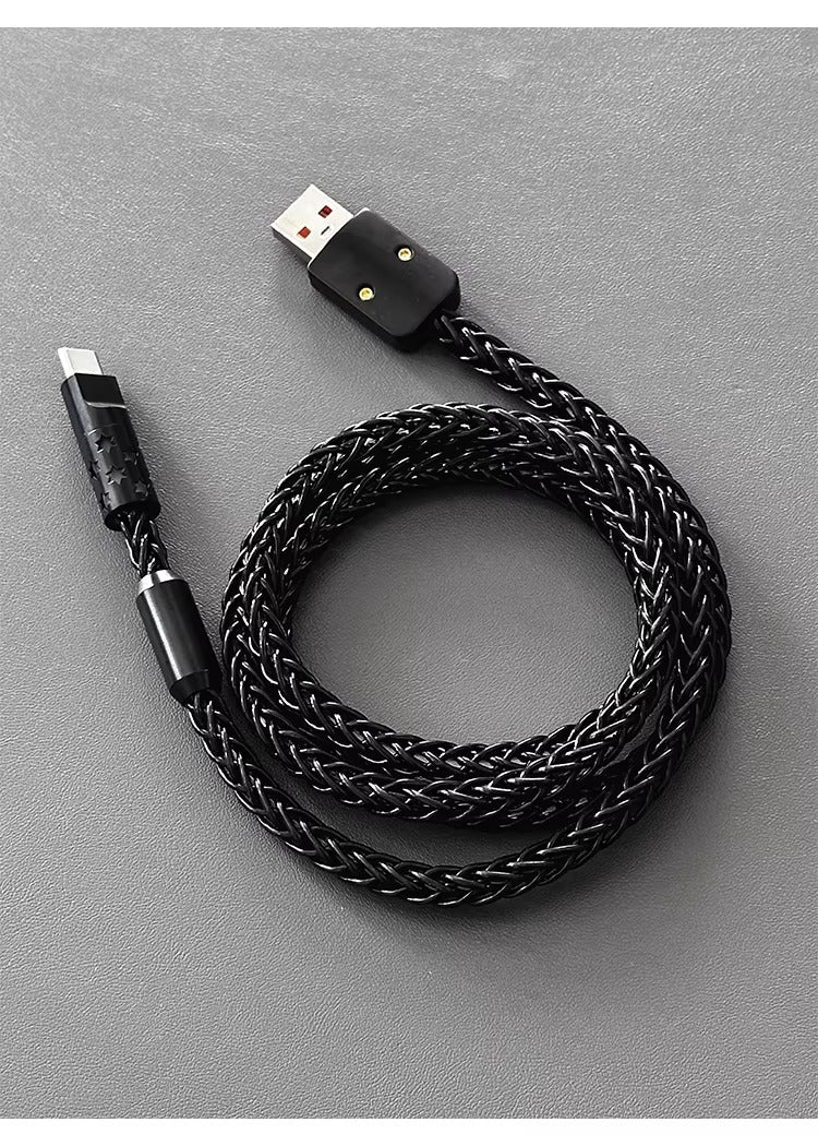 Basic overall luminous single-crystal copper mechanical keyboard customized manual data cable, luminous data cable