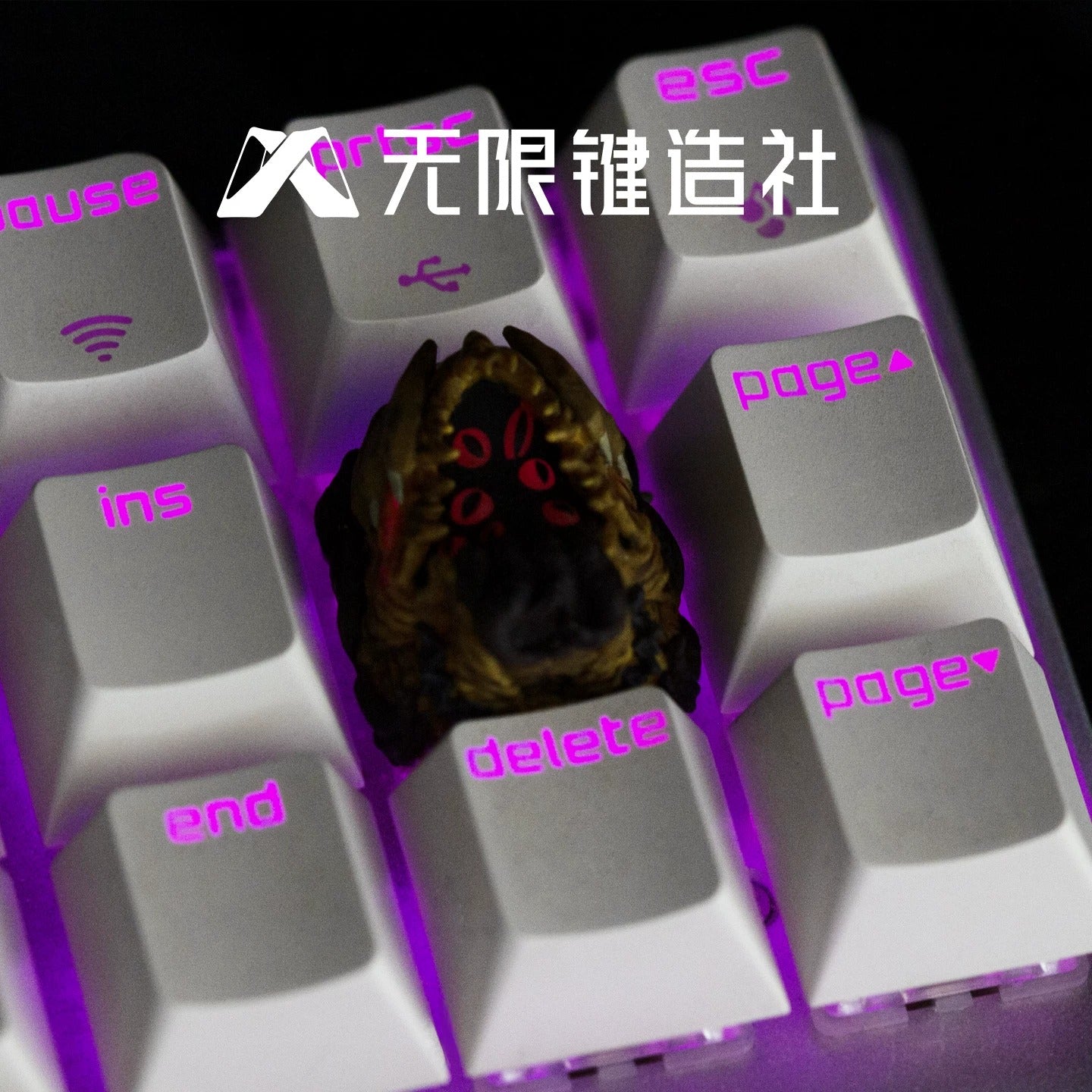 Cthulhu style design personalized keycaps, multi-color resin translucent decorative keycaps, mechanical keyboard art keycaps