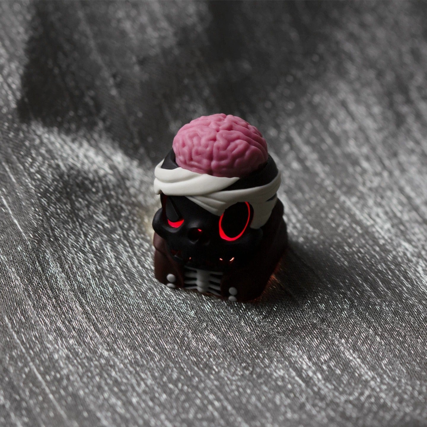 Original Design Brainstorming Skeleton Series, multi-color resin molded personalized keycaps, cartoon image creative cultural keycaps, mechanical keyboard handmade decorative keycaps