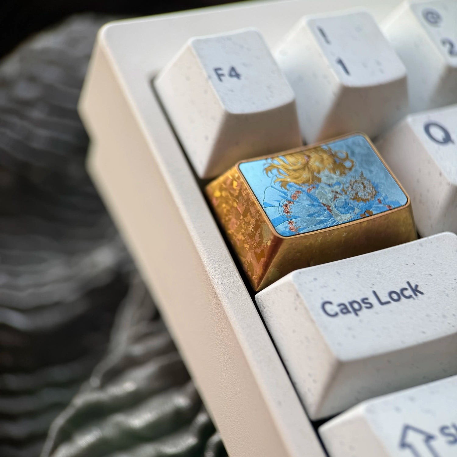 EVA Asuka Wedding Dress Theme, 1.5 U TAB，titanium alloy personalized keycaps, game creative cultural mechanical keyboard decorative keycaps
