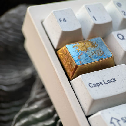 EVA Asuka Wedding Dress Theme, 1.5 U TAB，titanium alloy personalized keycaps, game creative cultural mechanical keyboard decorative keycaps