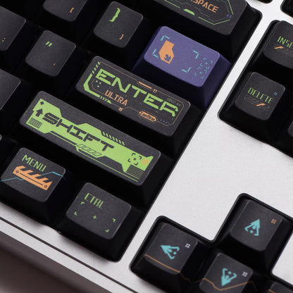 Cyberpunk Pulse Theme -137 Keys - Original High PBT Thermal Sublimation Mechanical Keyboard Custom Decorative Keycap Set