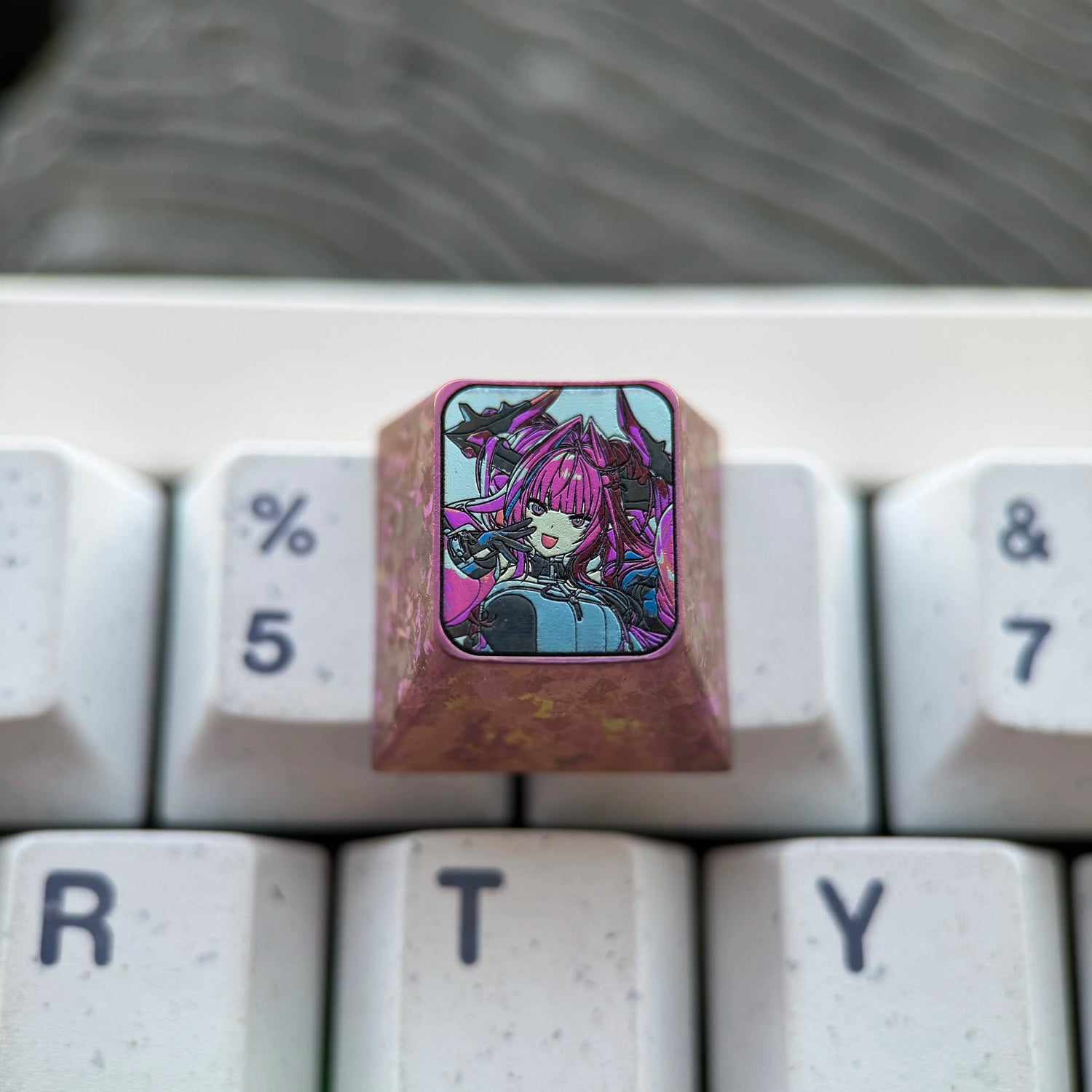 Arknights: Endfield Theme, 1U Titanium Alloy Custom Keycaps, Anime &amp; Gaming Cultural Creative Mechanical Keyboard Decor Keycaps