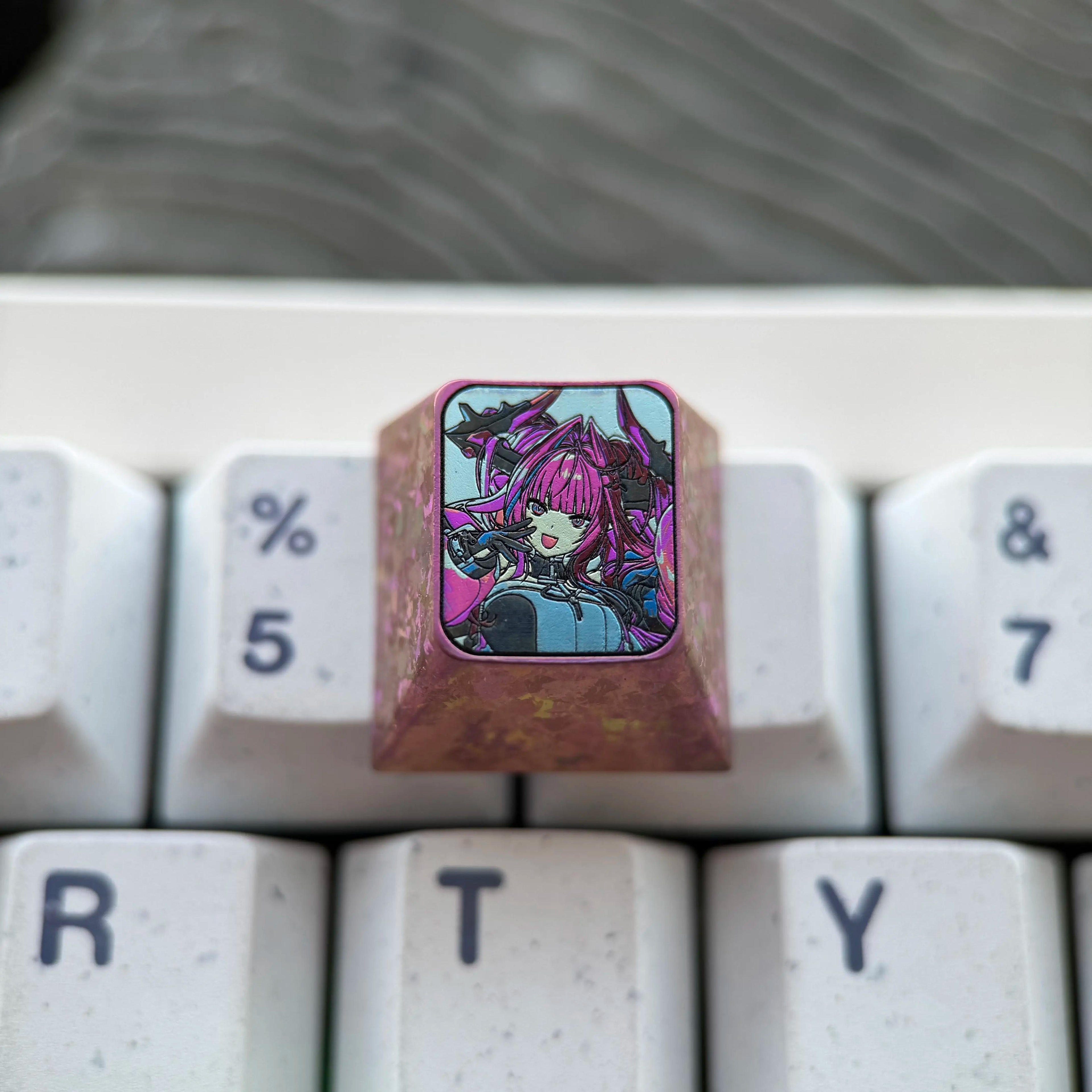 Arknights: Endfield Theme, 1U Titanium Alloy Custom Keycaps, Anime &amp; Gaming Cultural Creative Mechanical Keyboard Decor Keycaps