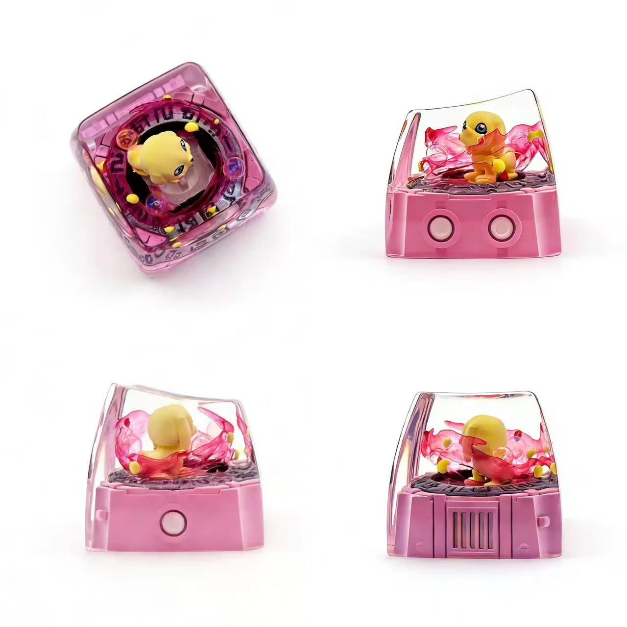 DigimonAdventure， Juvenile individual, non evolved version Crystal drops of glue personalized keycaps, anime art keycaps, keyboard decorative keycaps