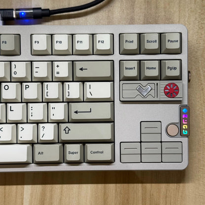 3U metal spray personalized keycaps, inline, rotatable 3U metal decorative keycaps, simple and personalized replacement creative keycaps