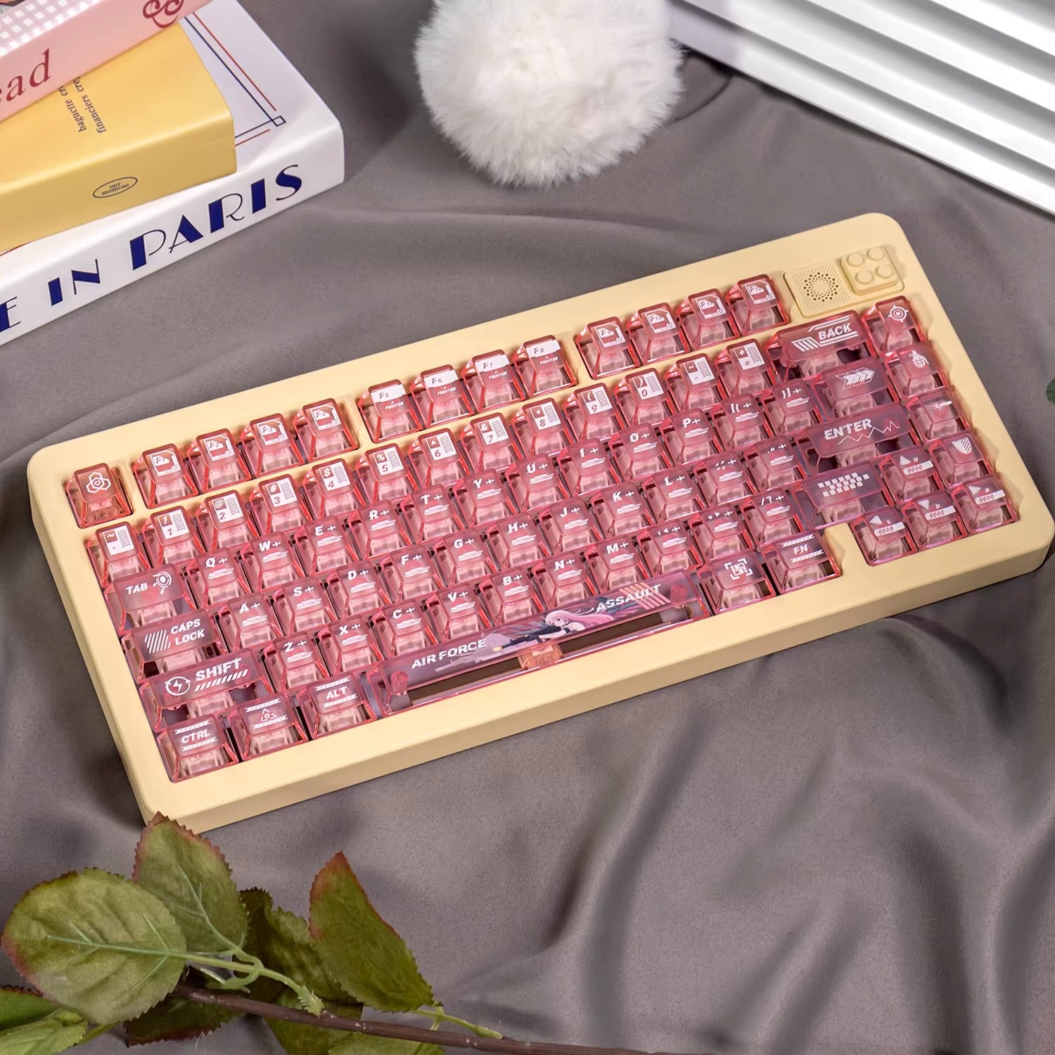 Air Force Assault keyboard keycap set, PC material sublimation technology, anime and game mechanical keyboard decoration keycap set