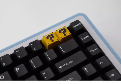 Backspace key, metal personalized keycap, Mario question mark tab key, metal personalized keycap, Game Over keycap, creative zinc alloy mechanical keycap, original factory high decorative keycap