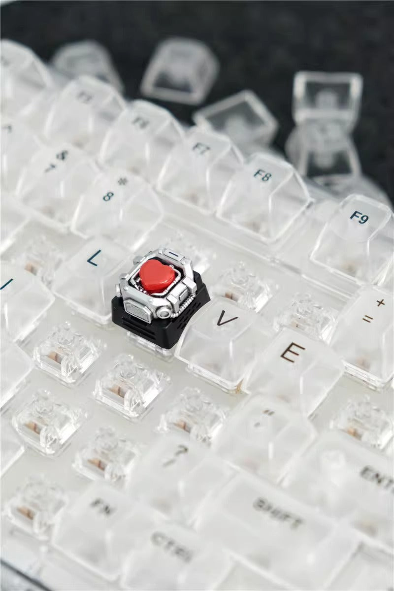 Space capsule themed design, personalized keycap, mechanical keyboard decoration, keycap resin coating, cute and cool mechanical style, mecha style keycap.