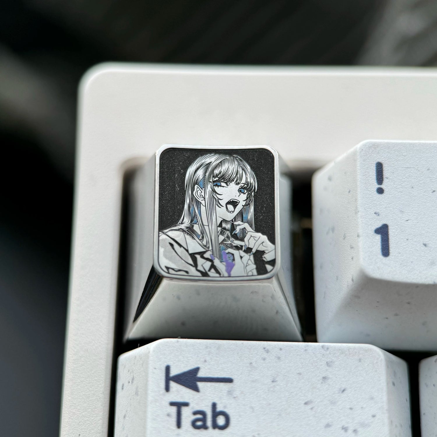 Ado series titanium mechanical keyboard keycaps, precision carved lines, anime virtual singers, ESC backup keys