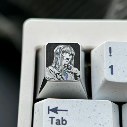 Ado series titanium mechanical keyboard keycaps, precision carved lines, anime virtual singers, ESC backup keys