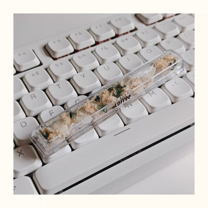 Natural Plant Specimen Eternal Flower Series, Lofree, 6.25U Crystal drops of glue Spacebar, Art Decorative Keycaps.