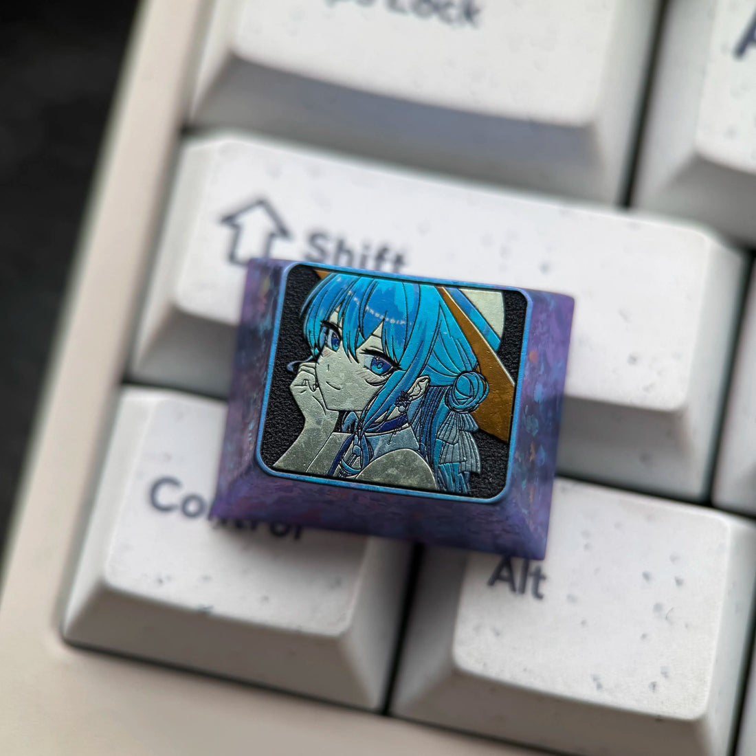 Hoshimachi Suisei Collection Titanium Mechanical Keyboard Keycaps 1.25U Series Customized Titanium Alloy Personalized Decorative Keycaps