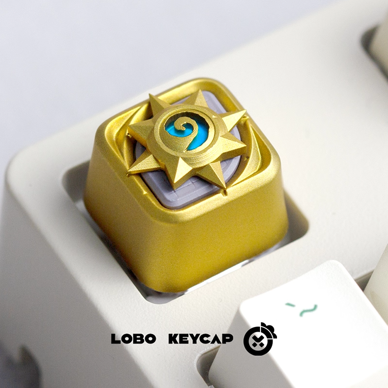 HearthStone logo multi-color resin molded personalized keycaps, mechanical keyboard resin craftsman decorative keycaps