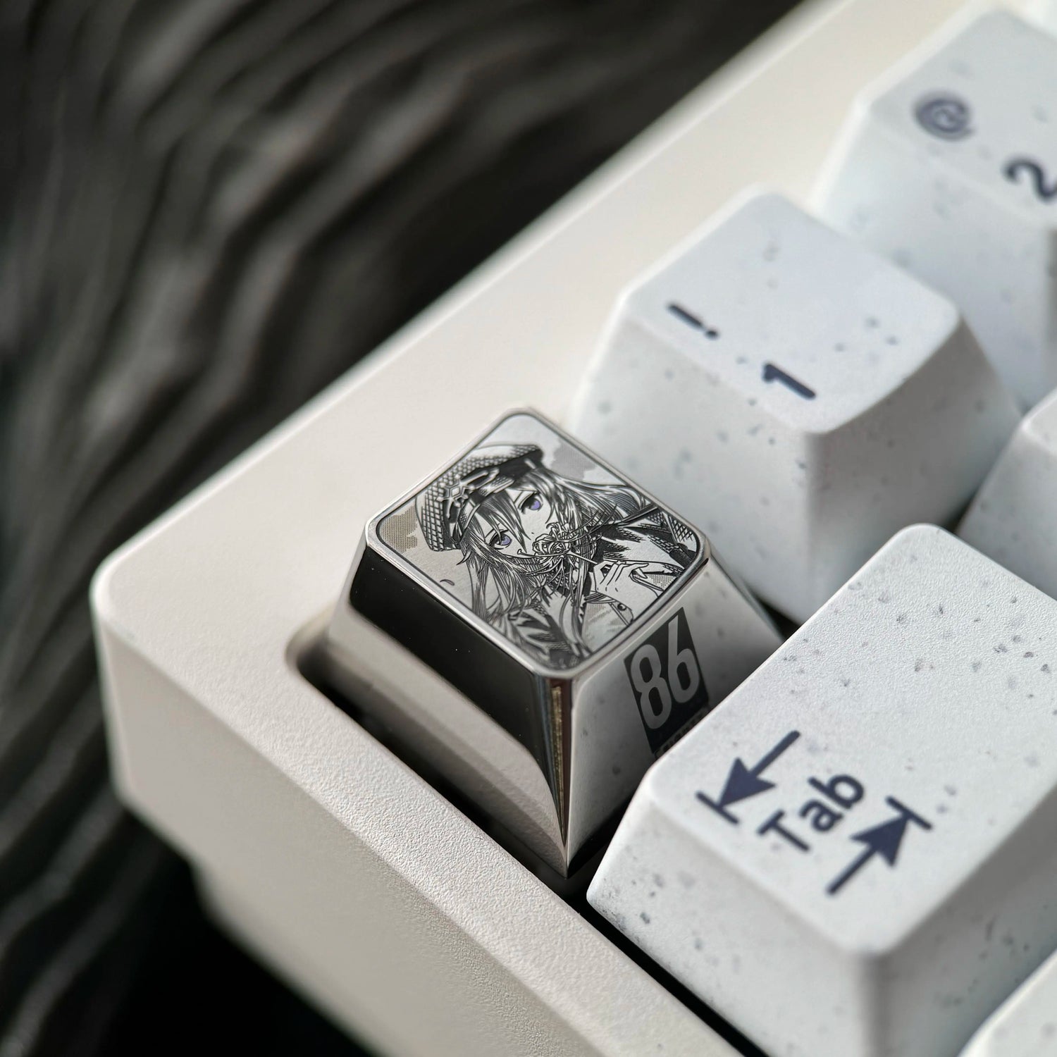 86eightysix，Vladilena Milize， 1U titanium alloy personalized keycaps, game creative cultural mechanical keyboard decorative keycaps