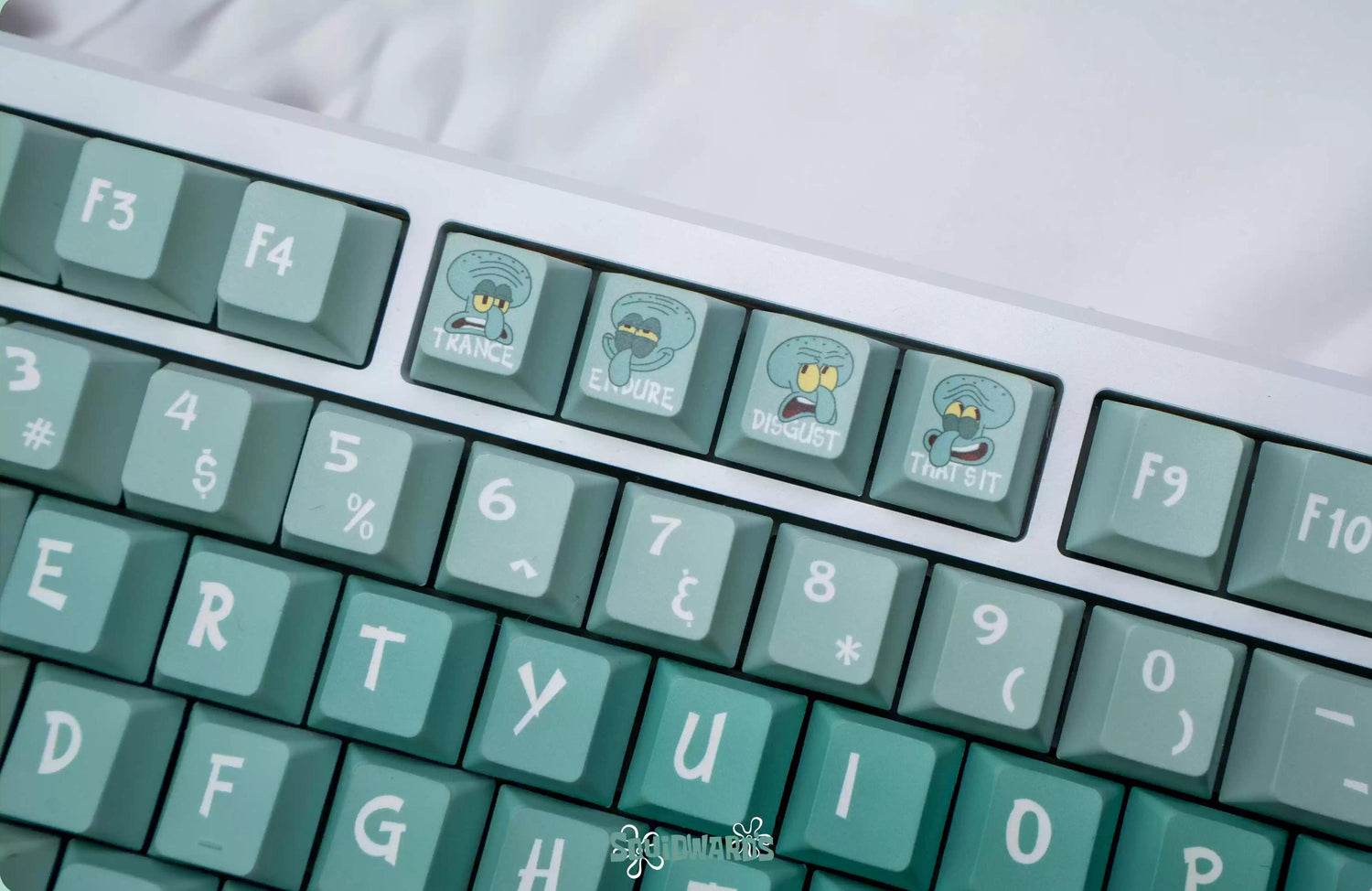 SpongeBob SquarePants, Squidward Quincy Tentacles themed personalized keycap set, PBT material factory height, creatively decorated keycaps