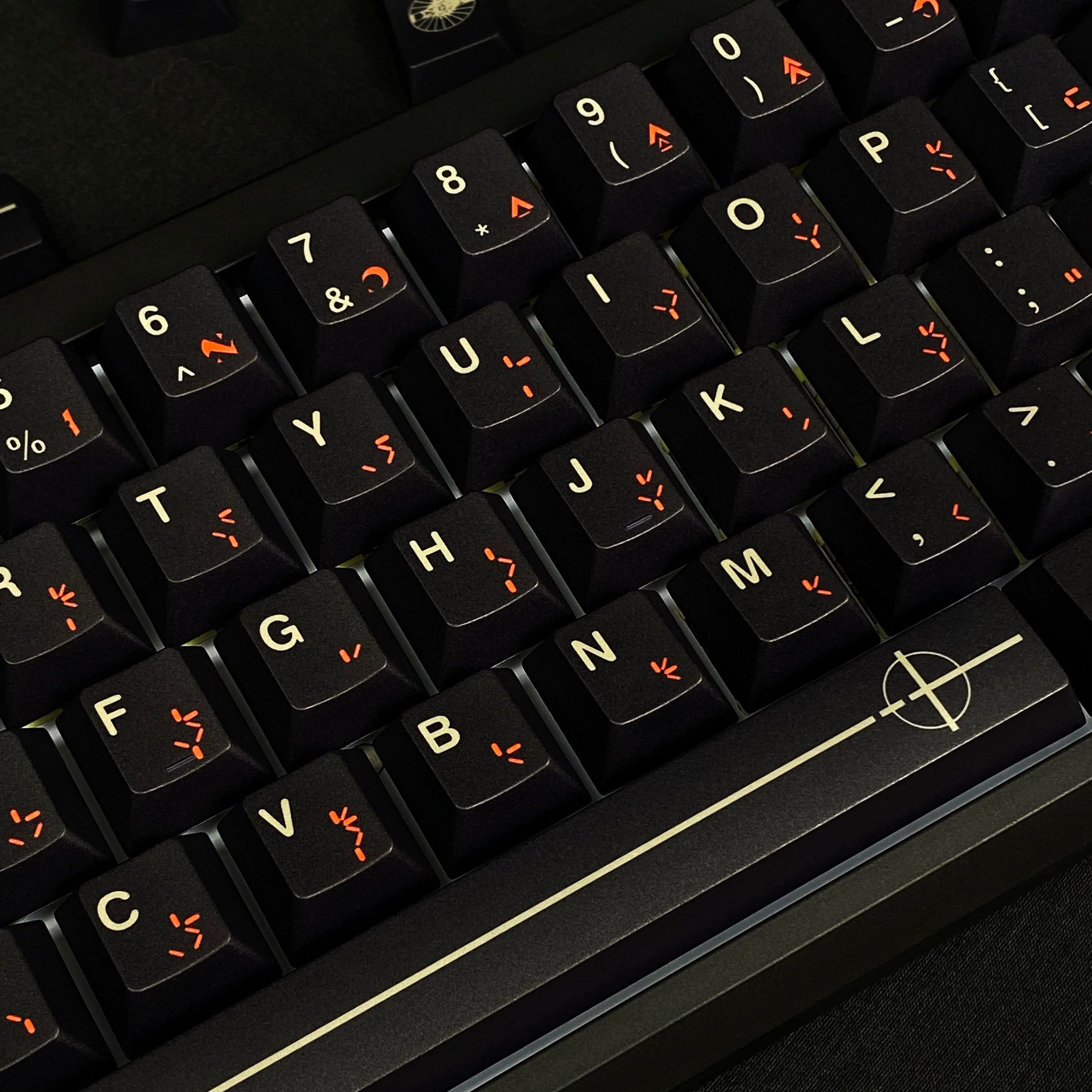 The Predator theme design replaces keycaps, PBT material material personalized keycap set, Anime movie keycap set, compatible with 61/64/68/75/84/87/104 mechanical keyboard replacement keycap