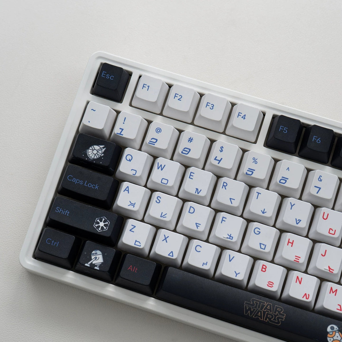 Star Wars Theme PBT Material, Science fiction movies, creative keycap designs for TV series, Mechanical Keyboard Replacement Keycap Set, suitable for 61/64/68/75/84/87/104 Key Mechanical Keyboard