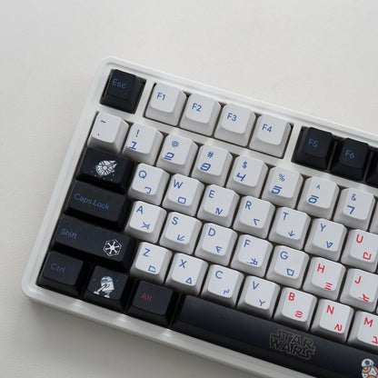 Star Wars Theme PBT Material, Science fiction movies, creative keycap designs for TV series, Mechanical Keyboard Replacement Keycap Set, suitable for 61/64/68/75/84/87/104 Key Mechanical Keyboard