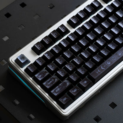 Original design set of dynamic snake theme keycaps, made of PBT material, highly personalized keycap set from the original factory, suitable for 61/64/68/75/84/87/104 key mechanical keyboards in anime and games