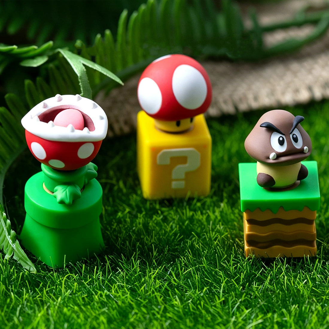 Super Mario series , multi-color resin molded personalized keycaps, handmade creative anime game peripheral art keycaps