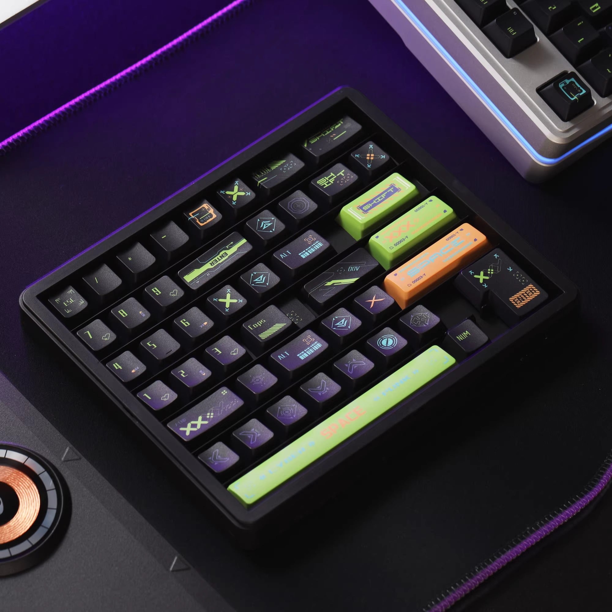 Cyberpunk Pulse Theme -137 Keys - Original High PBT Thermal Sublimation Mechanical Keyboard Custom Decorative Keycap Set