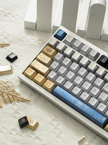 Thor Odinson/The God of Thunder  PBT material personalized keycap set, mechanical keyboard replacement decorative keycaps, Science fiction mythology themed keycaps compatible with 61/64/68/75/84/87/104 key mechanical keyboards