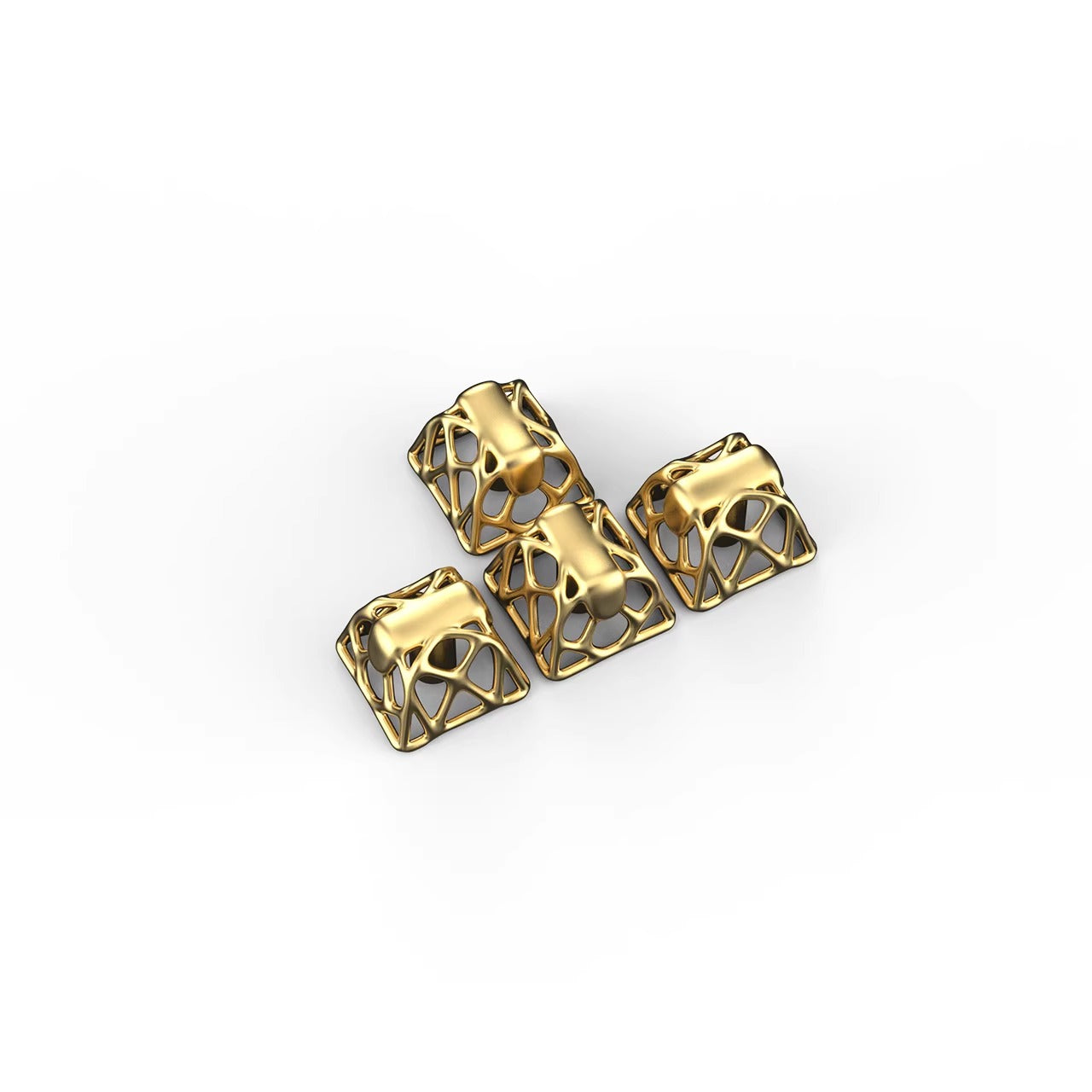 Imitation metal texture, hollow design, resin material, mechanical keyboard decorative keycaps with metal texture and personalized paint surface.