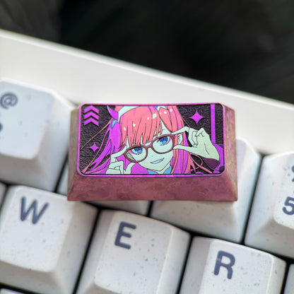 DARLING in the FRANXX  02， Titanium alloy personalized keycap set, anime and game culture creative metal carving decorative keycap set