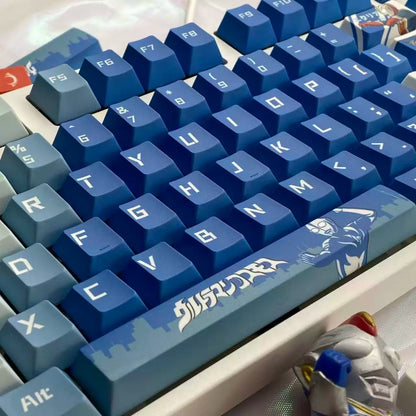 Ultraman series, Ultraman Cosmos themed personalized keycap set, PBT material original factory highly personalized keycap set, anime and game themed keycaps, suitable for 61/64/68/75/84/87/104 key mechanical keyboards.