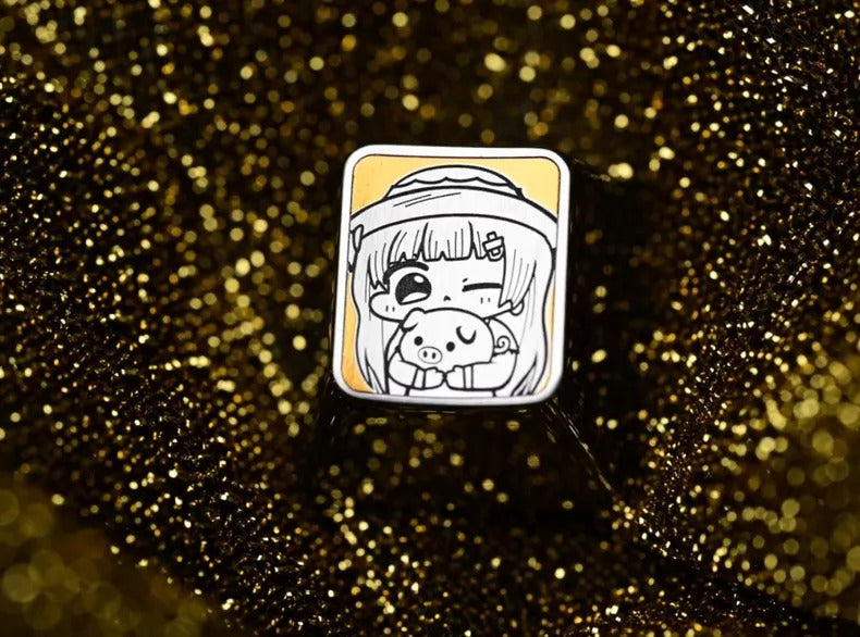 Meme, Phoebe, 1U titanium alloy personalized keycaps, cute cartoon mechanical keyboard decoration keycaps for anime and game secondary creation