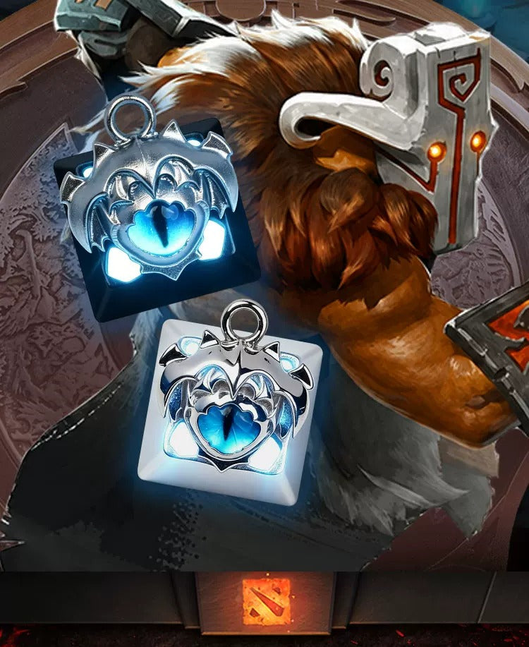 Dota，eye of skadi， Personalized keycap magnetic detachable necklace pendant, metal keycap, mechanical keyboard decorative keycap