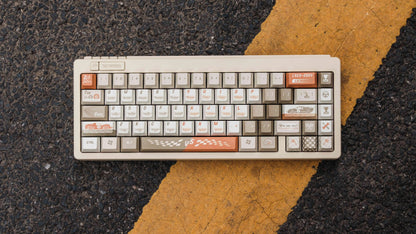 24 HEURES DU MANS Theme PBT Material, Chuangqi Racing, Car Rally Creative Keycaps, Mechanical Keyboard Replacement Keycap Set, suitable for 61/64/68/75/84/87/104 Key Mechanical Keyboard