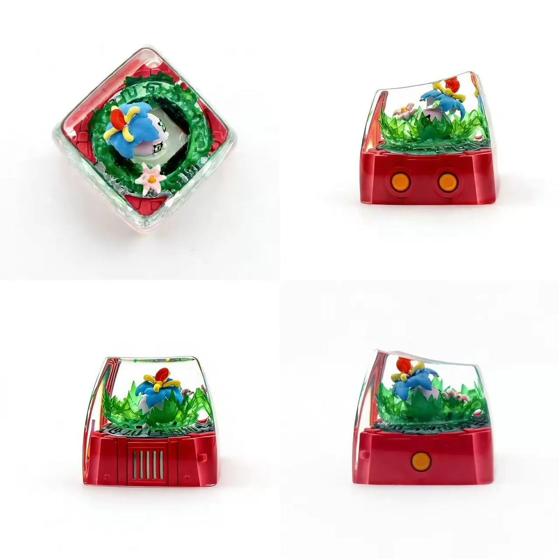 DigimonAdventure， Juvenile individual, non evolved version Crystal drops of glue personalized keycaps, anime art keycaps, keyboard decorative keycaps