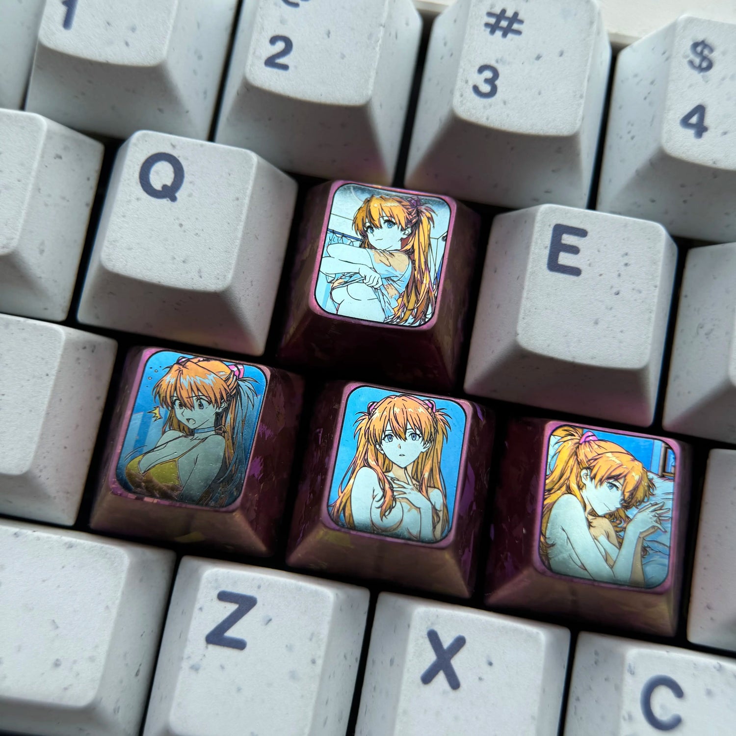 Anime, game, cartoon, WASD/directional key titanium alloy set personalized keycaps, collection, anime and game decorative art keycap combination customized metal set