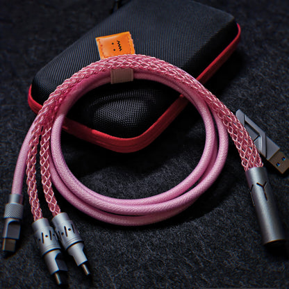 Separate one to two aviation plug data cable, dual 8K return rate single crystal copper mechanical custom manual data cable