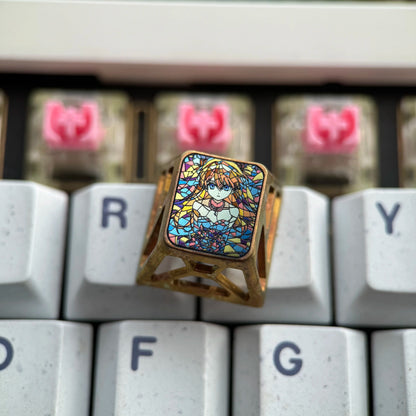 Titanium alloy 1U hollow titanium alloy personalized keycap collection, customizable, anime and game culture creative personalized keycaps. Mechanical keyboard decorative keycaps