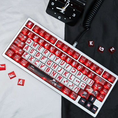 Delta Force themed design kit keycaps, custom set personalized keycap series，PBT+PC material, Original factory height, compatible with 61/64/68/75/84/87/104 mechanical keyboard keycap set
