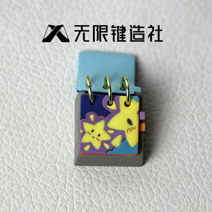 Calendar series cute personalized keycaps original design healing series multi-color resin molding mechanical keyboard decoration keycaps replaceable artistic keycaps