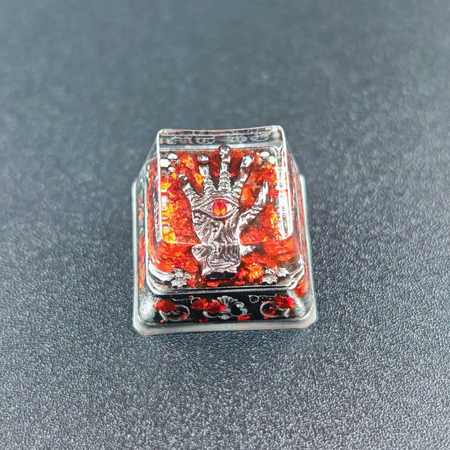 Dark themed design, Medieval Gothic style，crystal resin personalized keycaps, artisankeycaps， Mechanical keyboard decorative keycaps