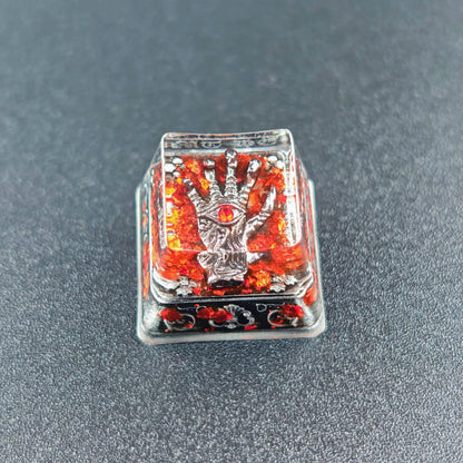 Dark themed design, Medieval Gothic style，crystal resin personalized keycaps, artisankeycaps， Mechanical keyboard decorative keycaps