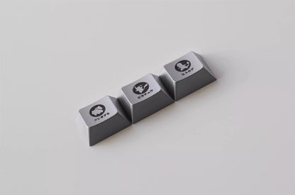 Pok é mon silhouette, 1.25U R1 height metal personalized keycap set, anime game innovative design metal decorative keycaps