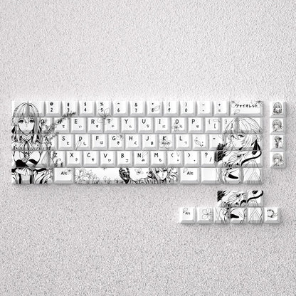 Violet Evergarden theme, original high PBT material compatible MX switch mechanical keyboard, anime and game theme set keycaps, mechanical keyboard replacement keycap set